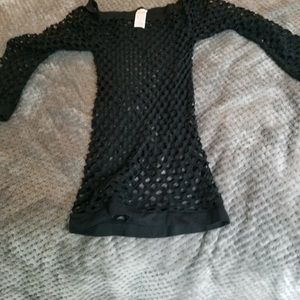Black Fish Net Top